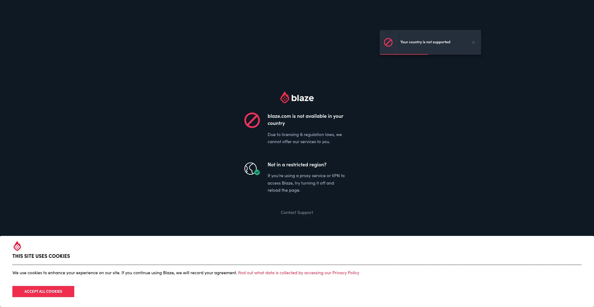 Website screenshot of Blaze.bet.br