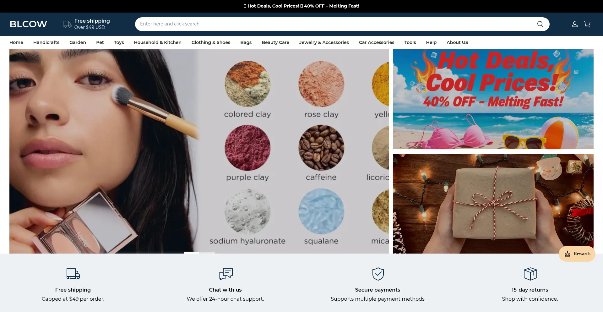Website screenshot of Blcow.com