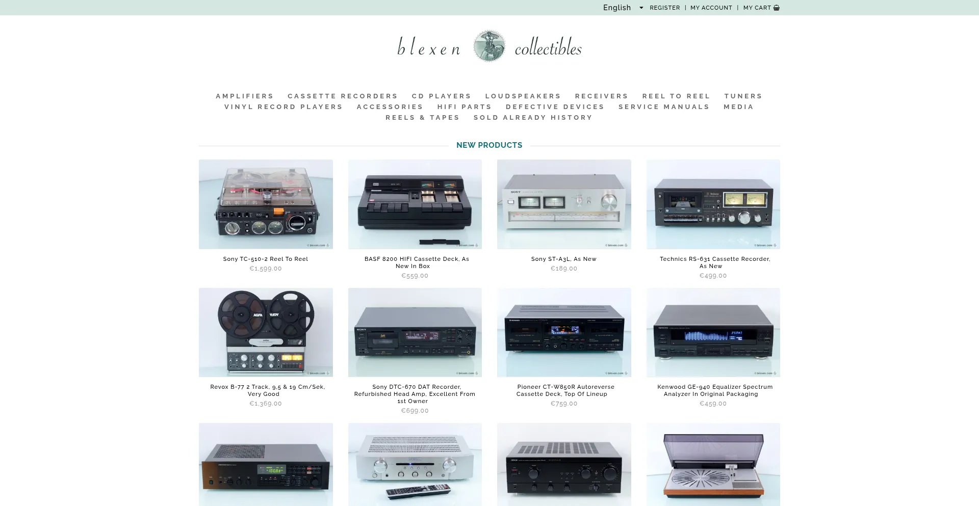 Website screenshot of Blexen.com