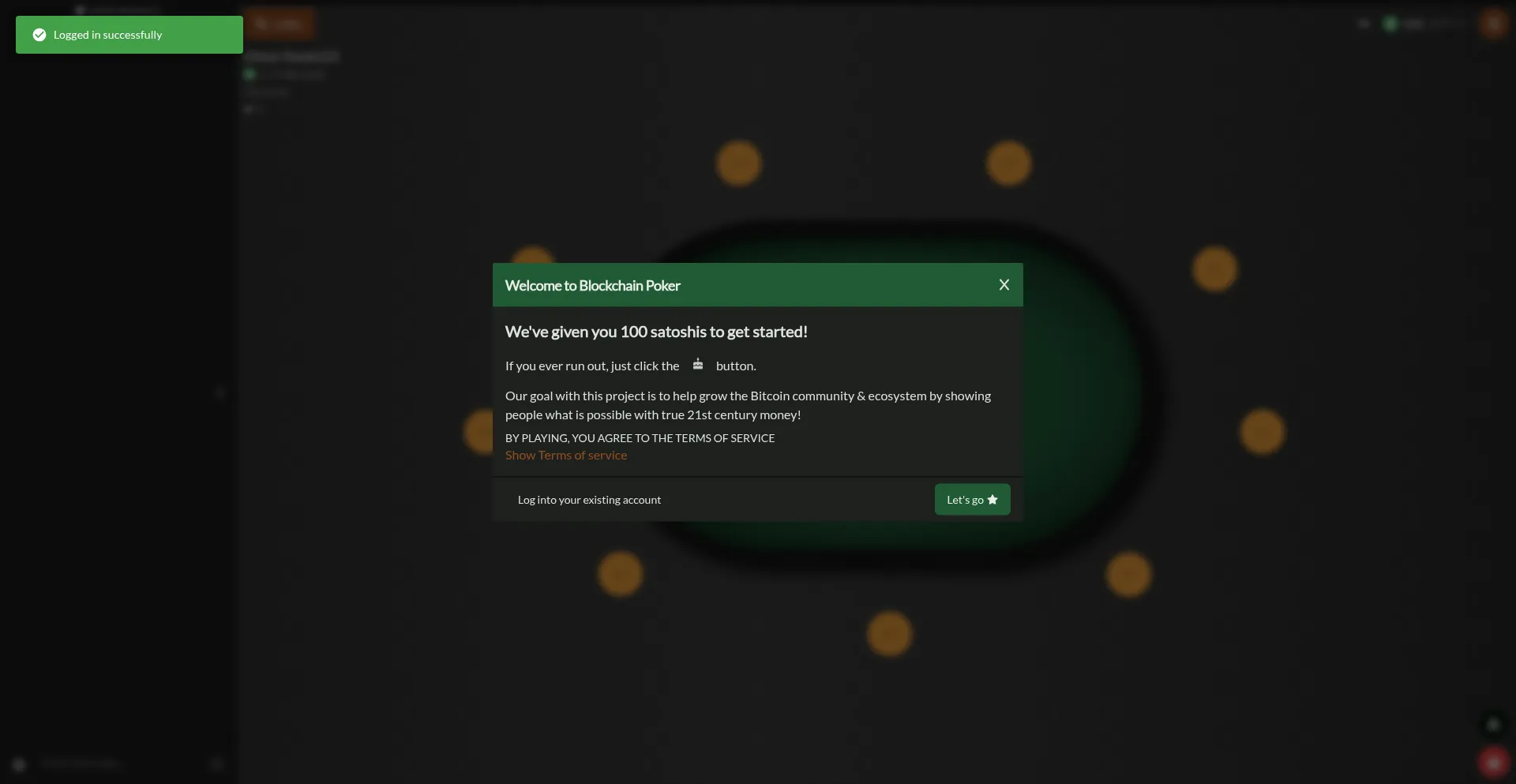 Blockchain.poker Screenshot