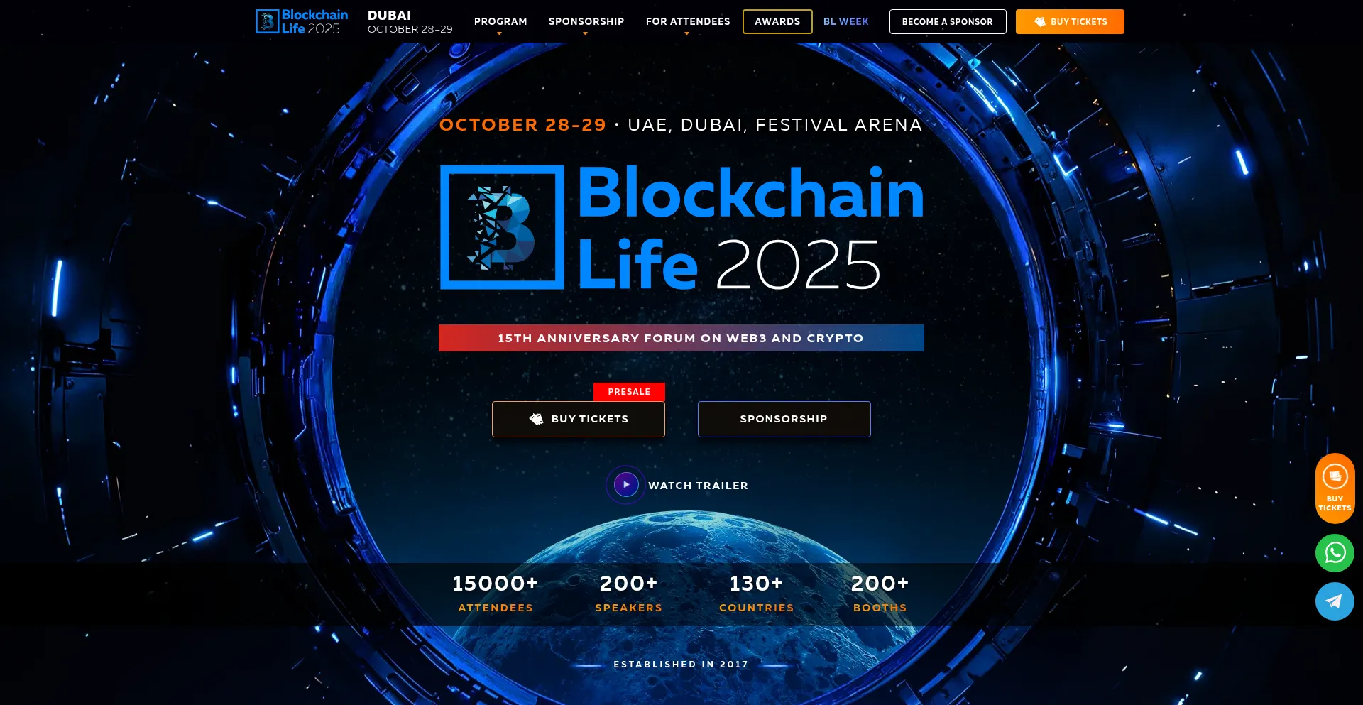 Website screenshot of Blockchain-life.com
