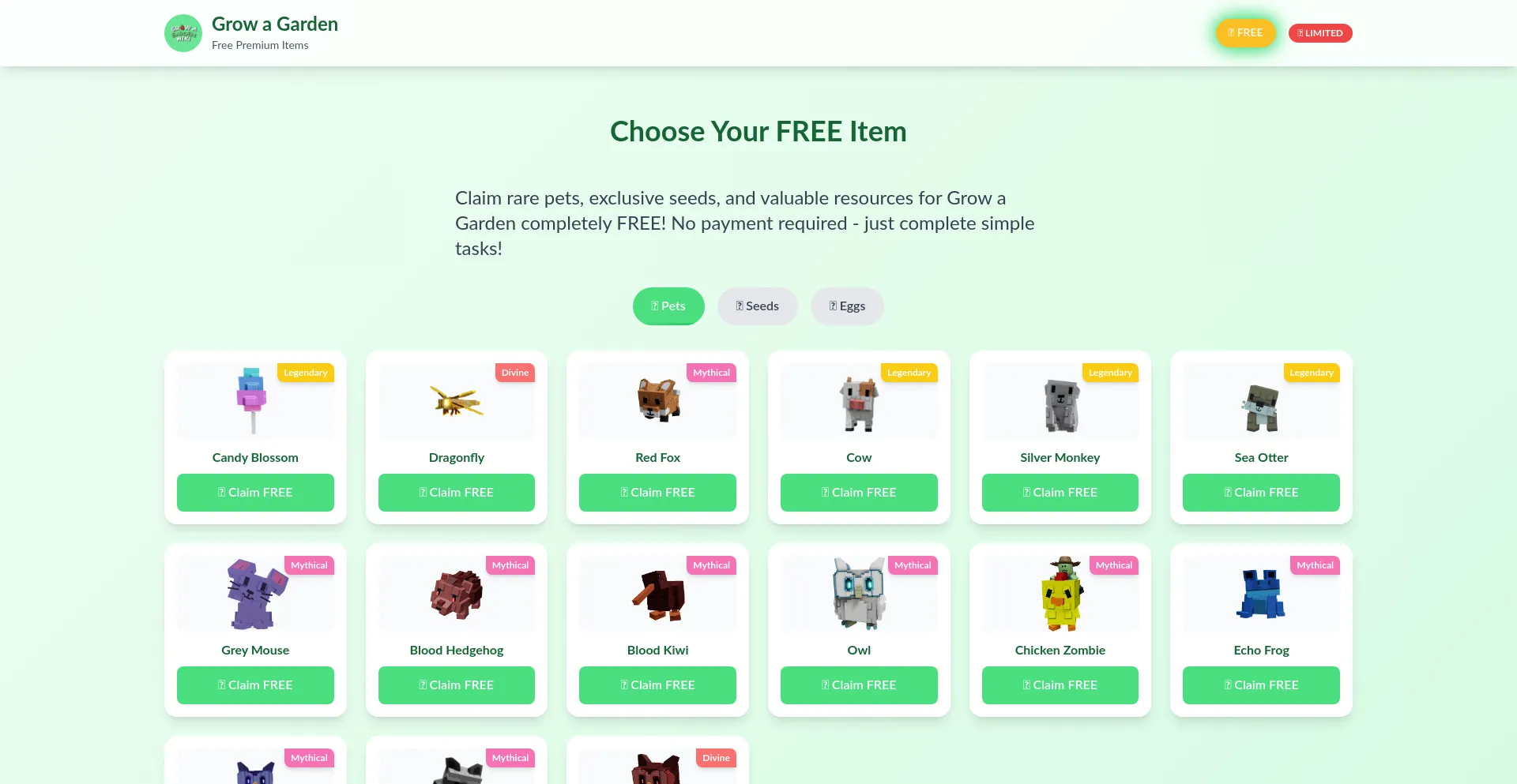 Website screenshot of Blossembox.pages.dev