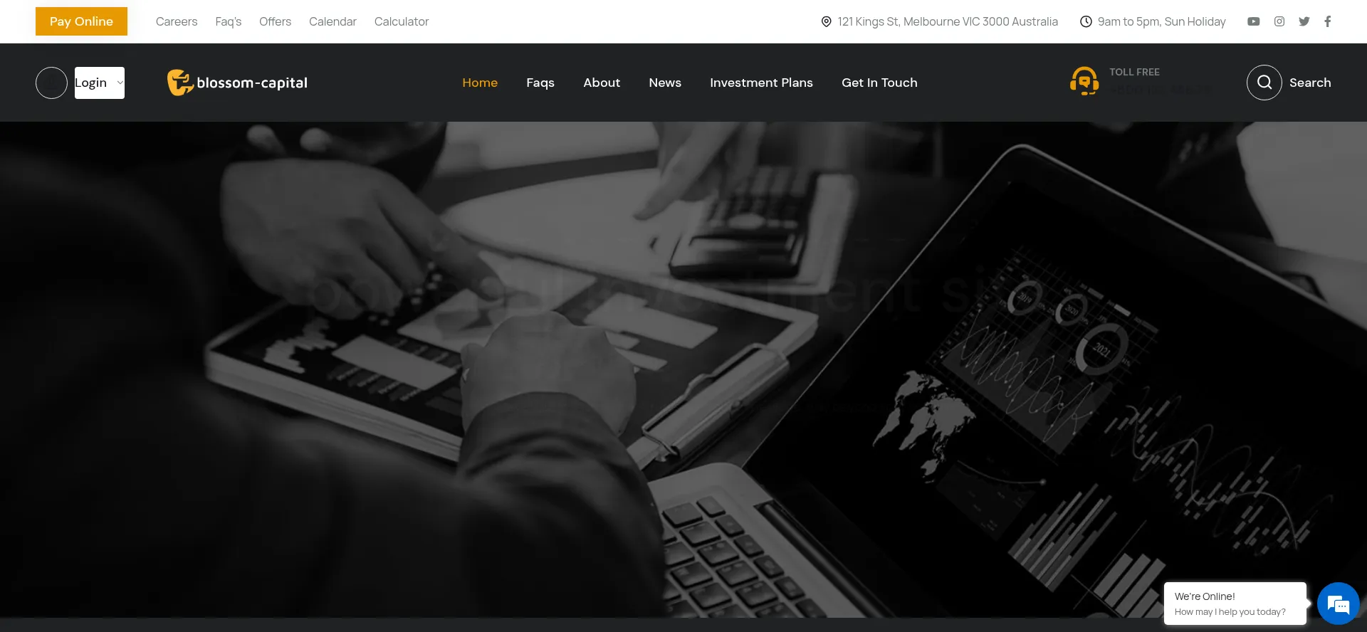 Website screenshot of Blossom-capital.org