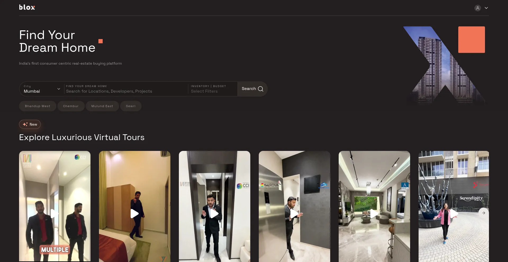 Website screenshot of Blox.xyz