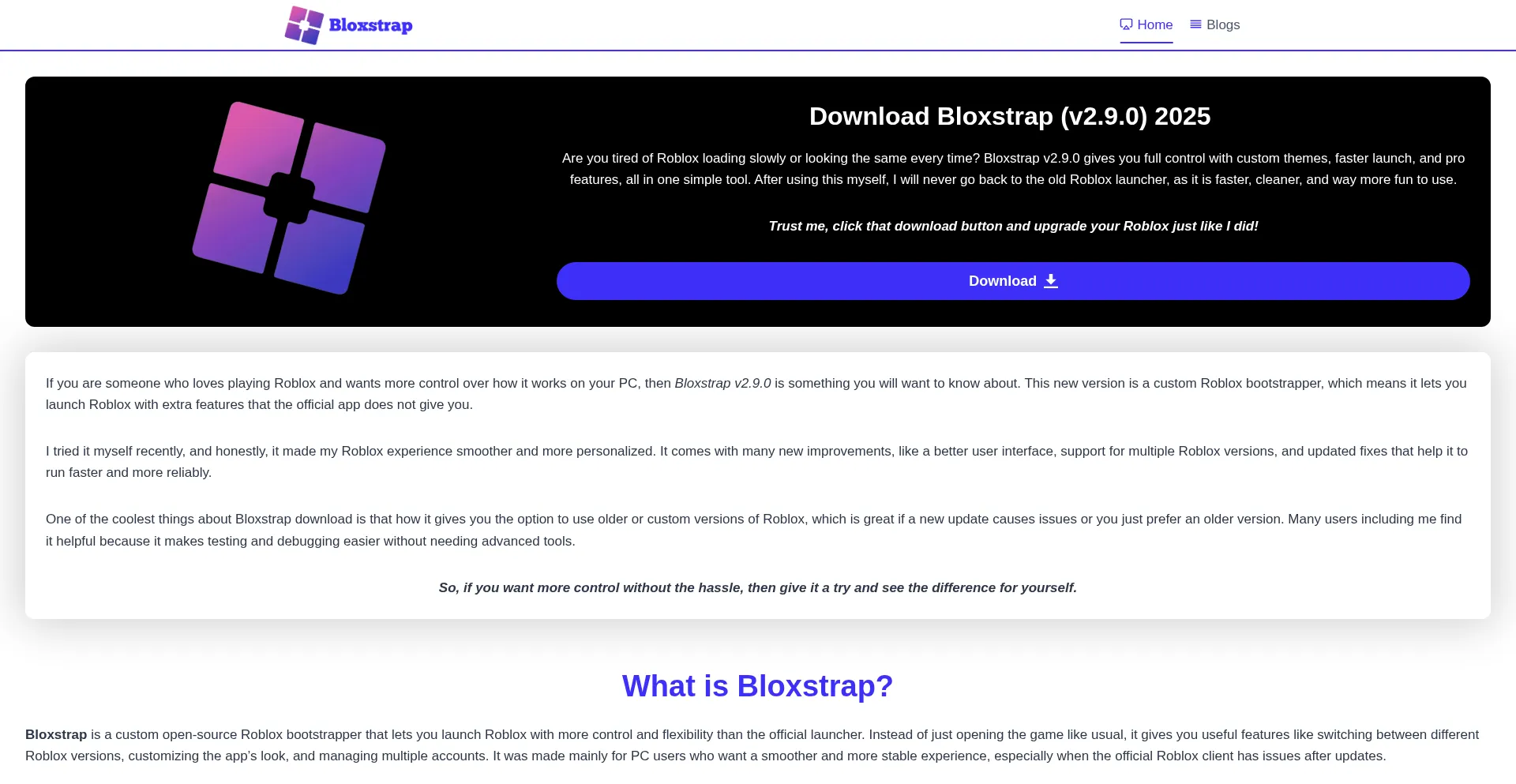 Bloxstrappc.com 安全可靠吗？