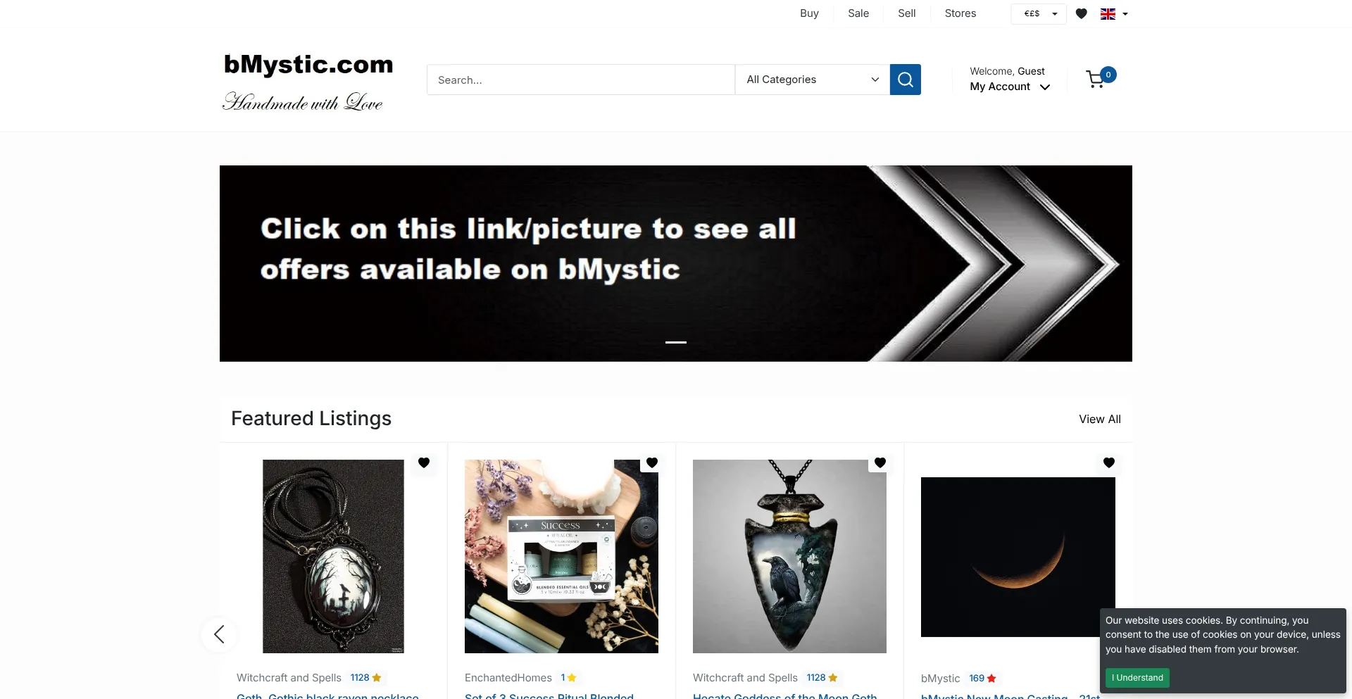 Bmystic.com Screenshot