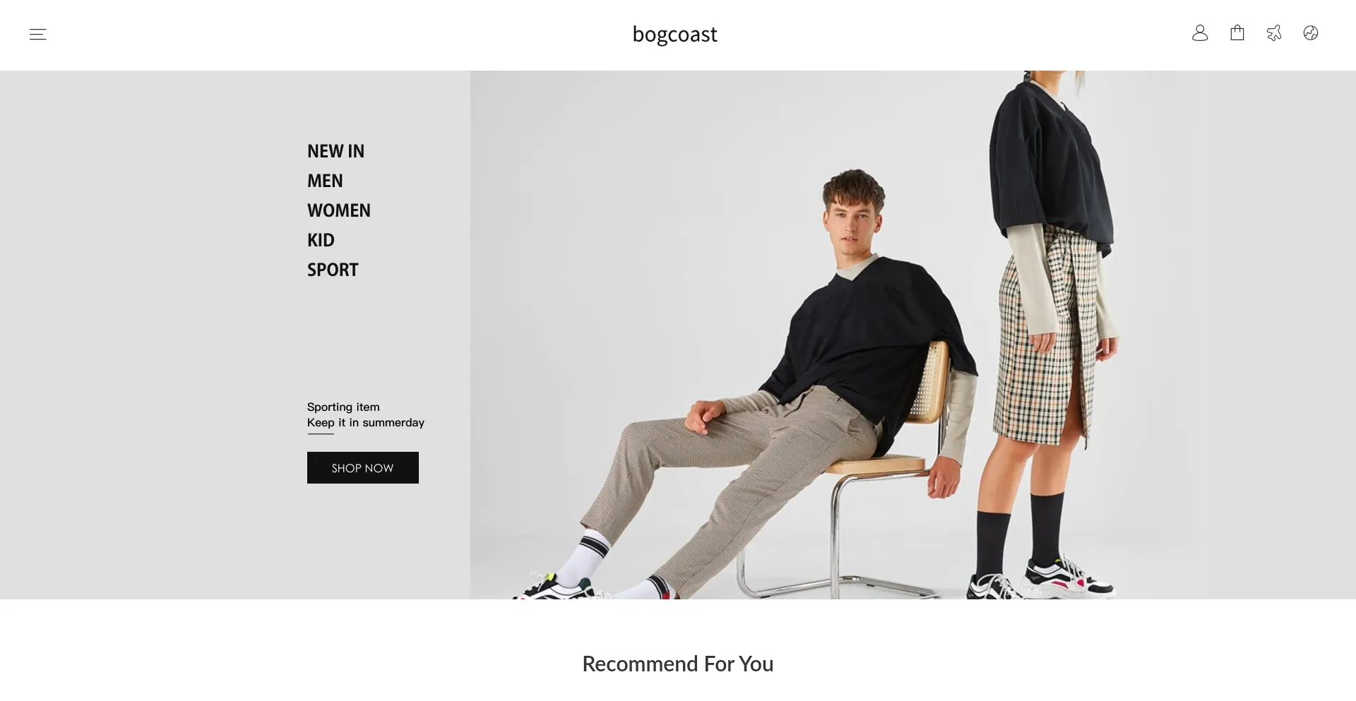 Website screenshot of Bogcoast.com