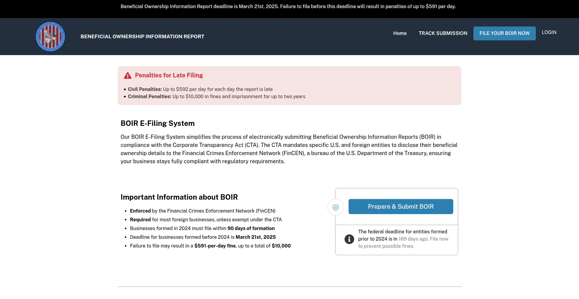 Boir.org Screenshot