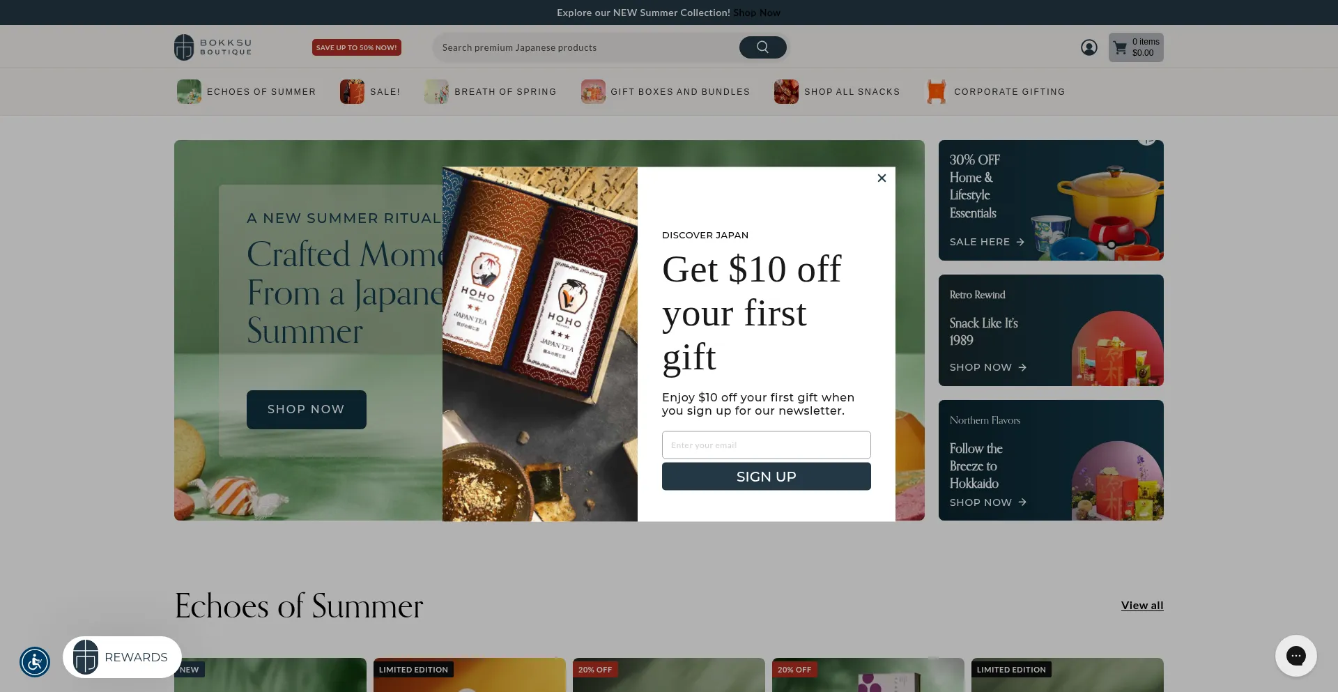Website screenshot of Bokksuboutique.com