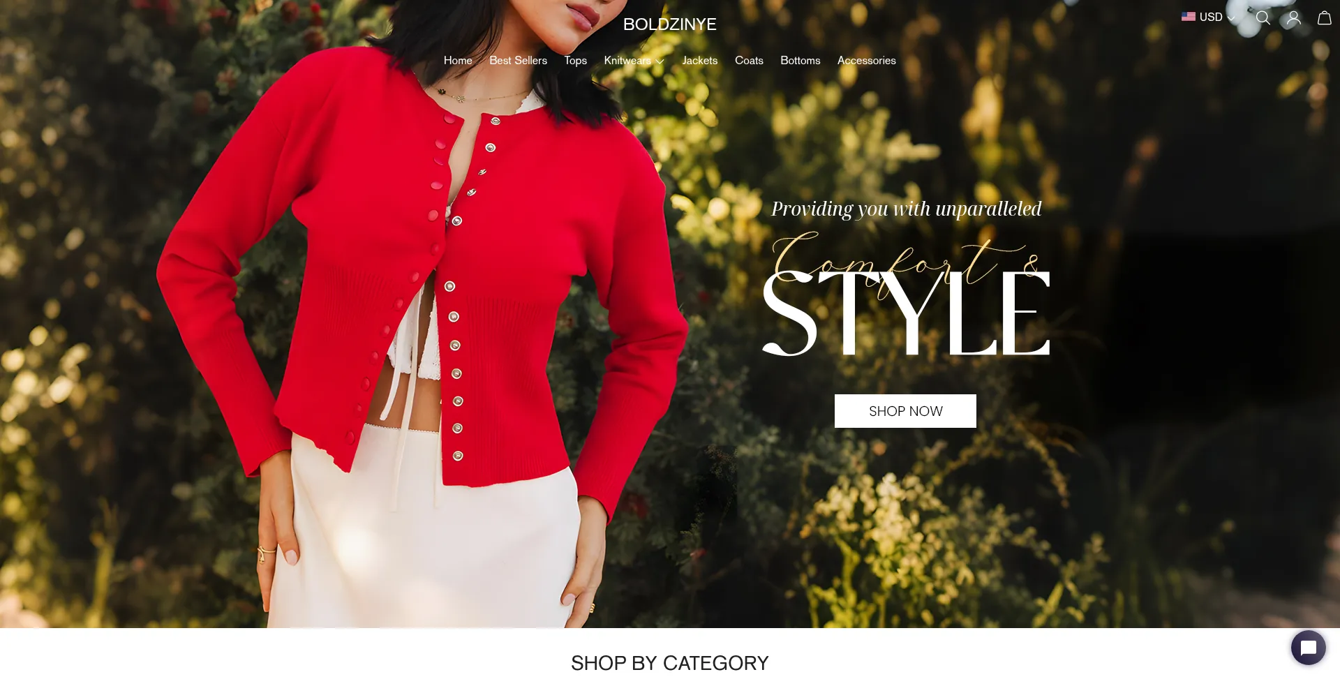 Website screenshot of Boldzinye.com
