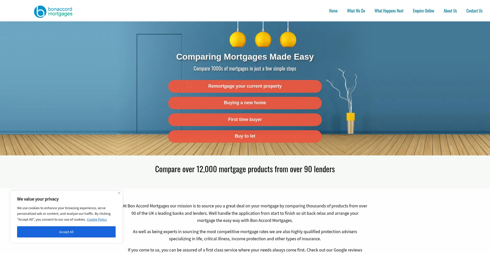 Bonaccordmortgages.com Screenshot
