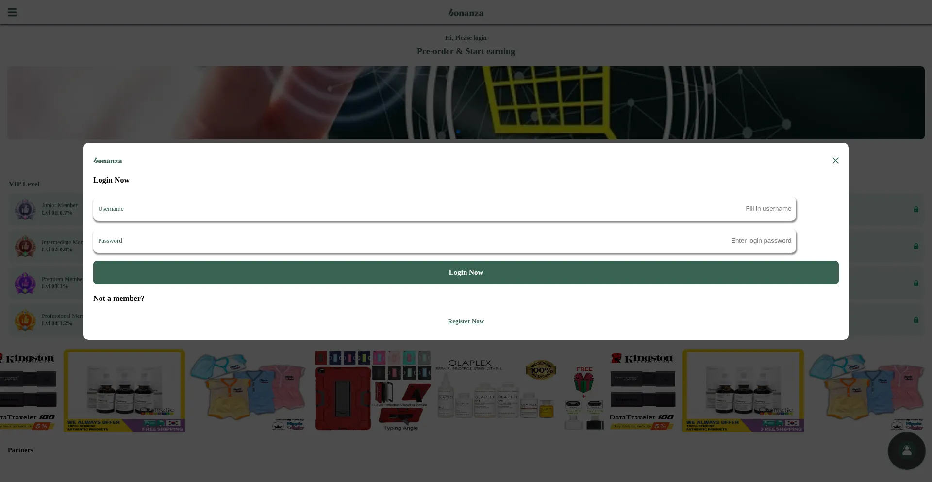 Bonanzavc.com Screenshot
