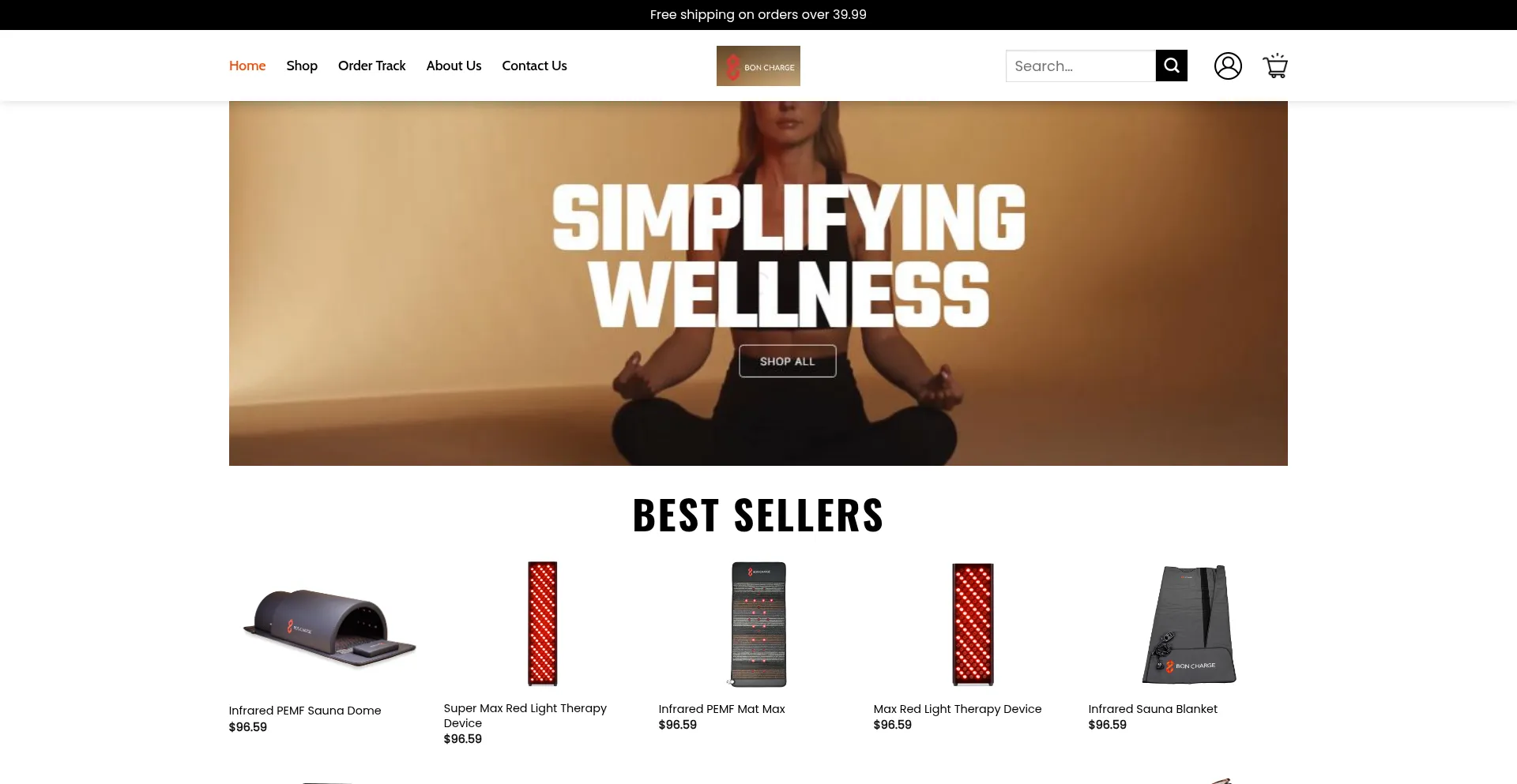 Website screenshot of Boncharge-us.shop