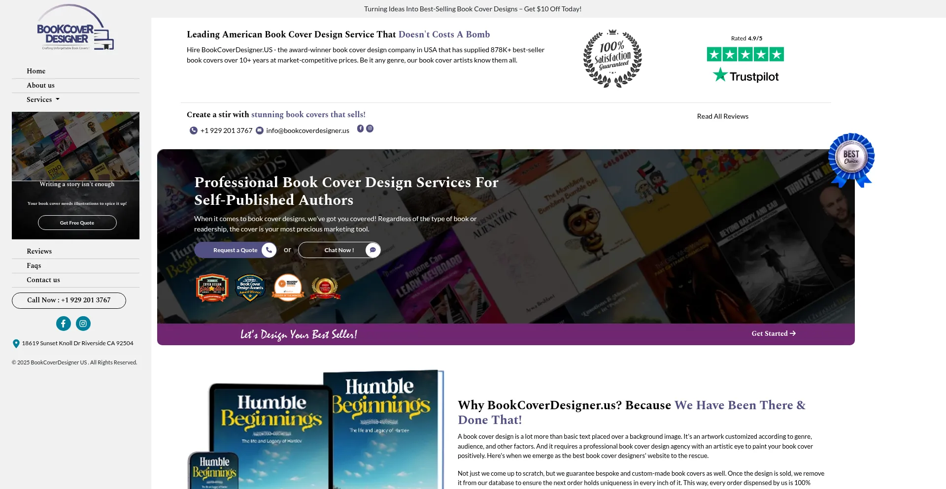Bookcoverdesigner.us Screenshot