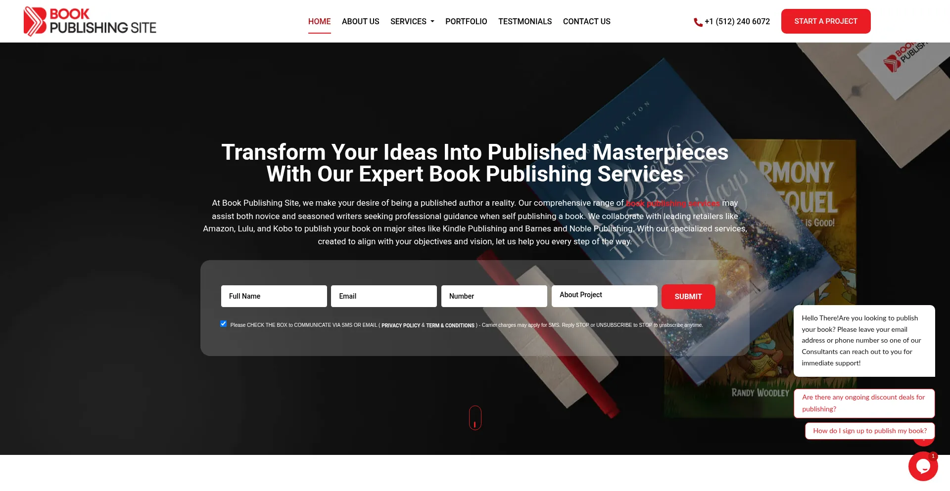 Bookpublishingsite.com Screenshot