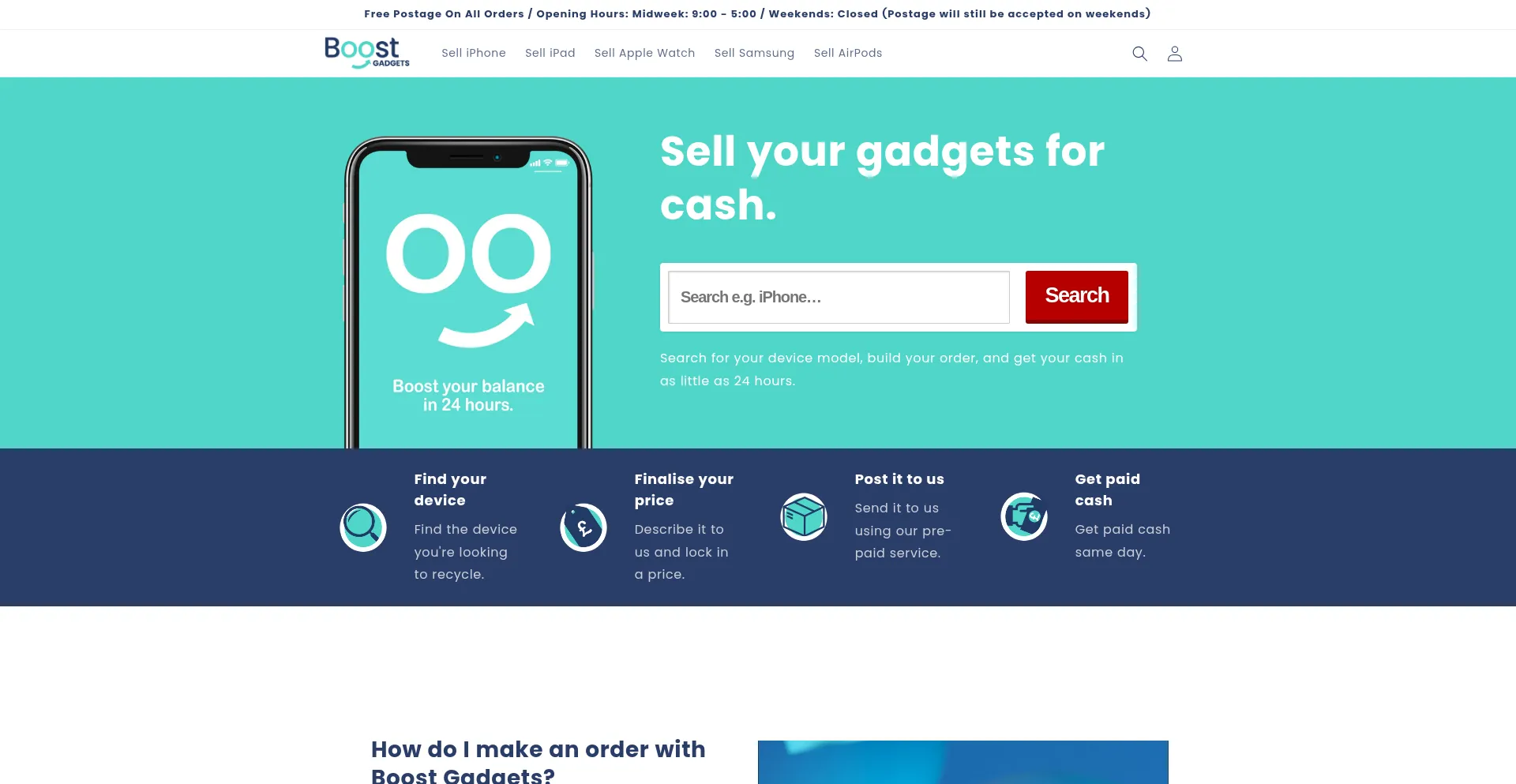 Boostgadgets.co.uk Screenshot
