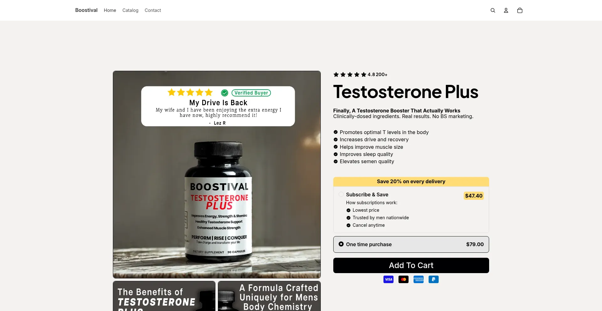 Website screenshot of Boostival.com