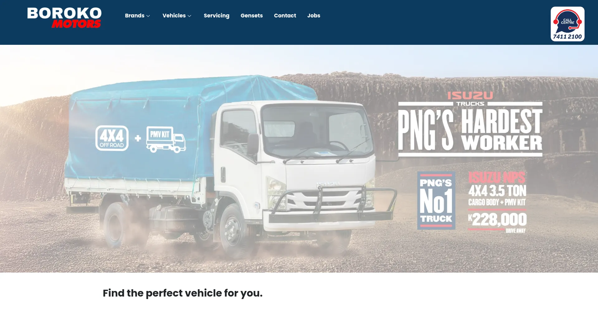 Website screenshot of Borokomotors.com