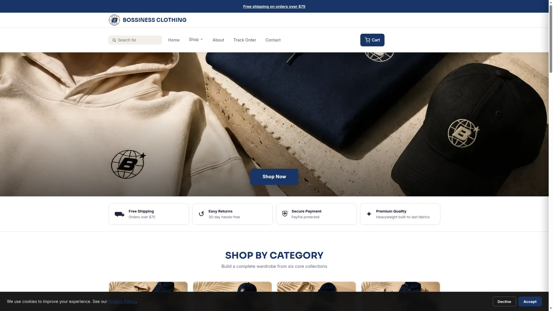 Bossinessclothing.us
