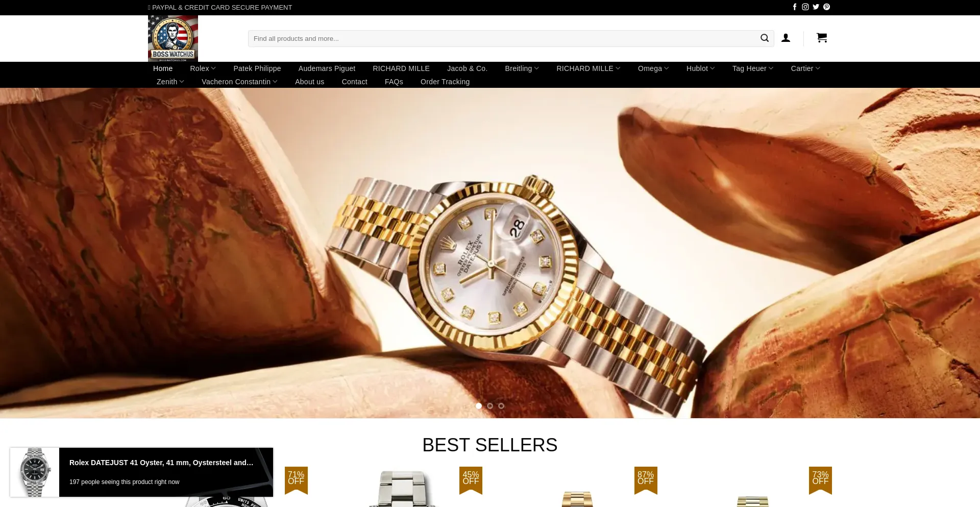 Website screenshot of Bosswatchus.com