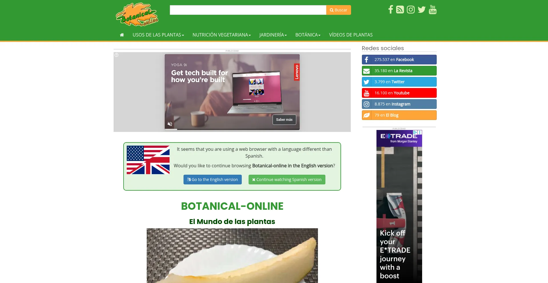 Botanical-online.com Screenshot