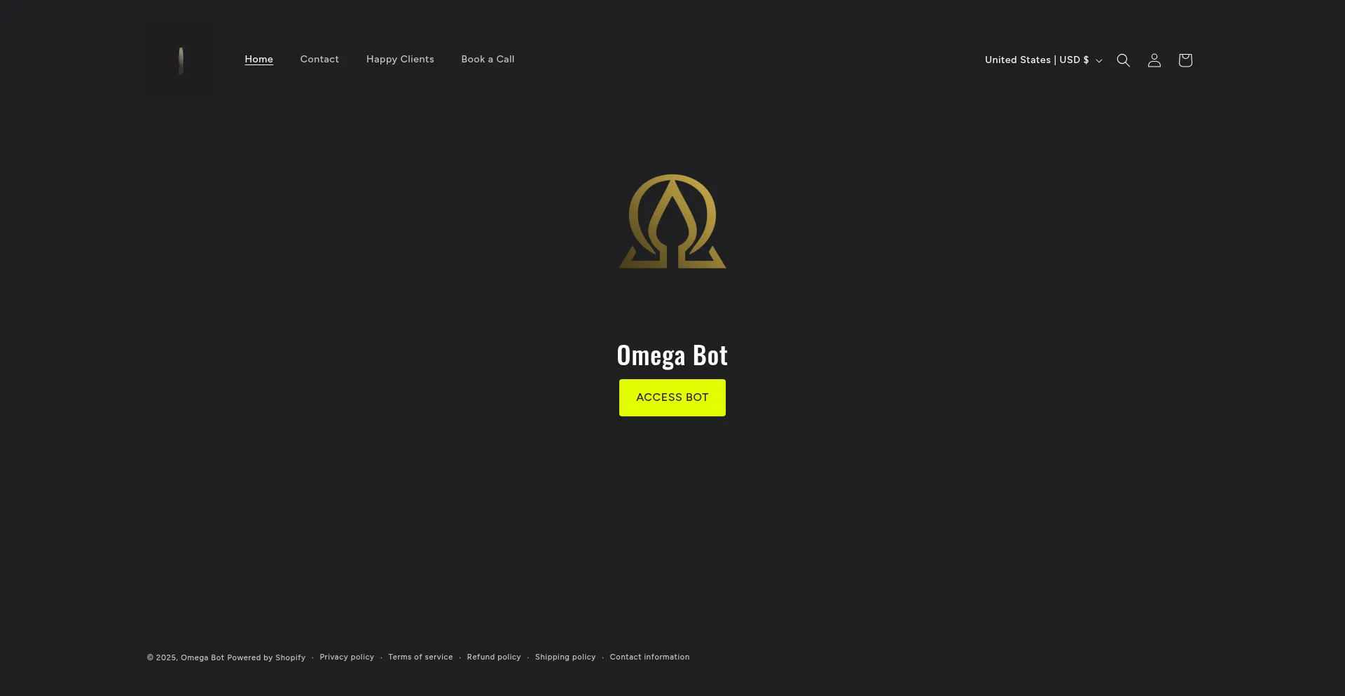 Botomega.com Screenshot