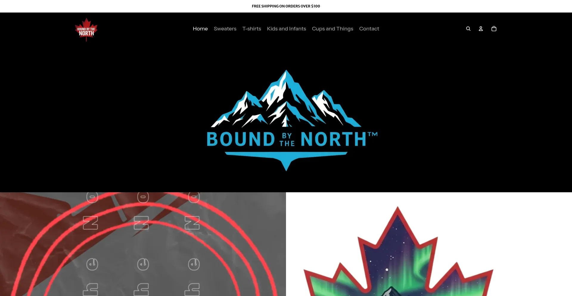 Website screenshot of Boundbythenorth.ca