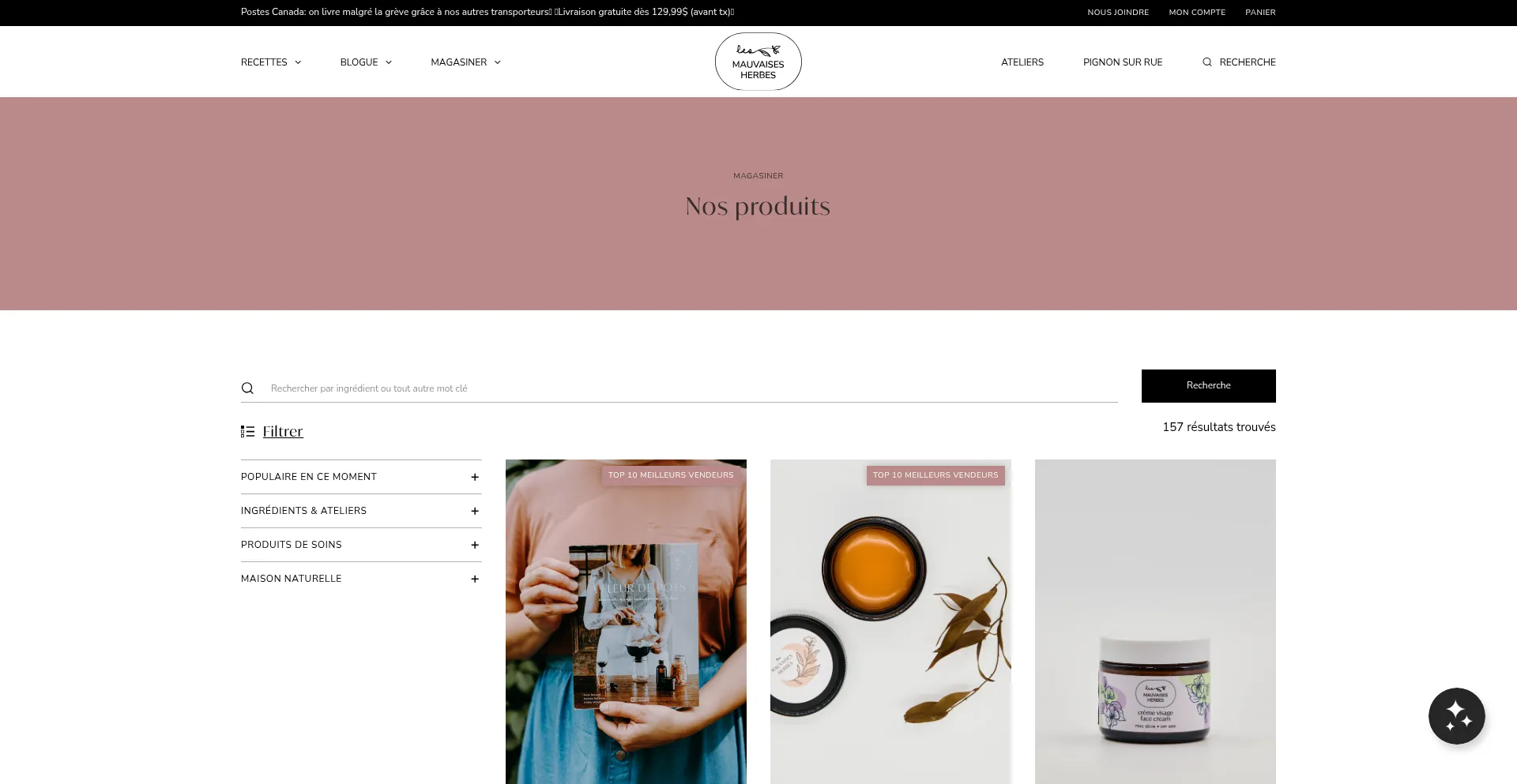Boutique.lesmauvaisesherbes.com Screenshot