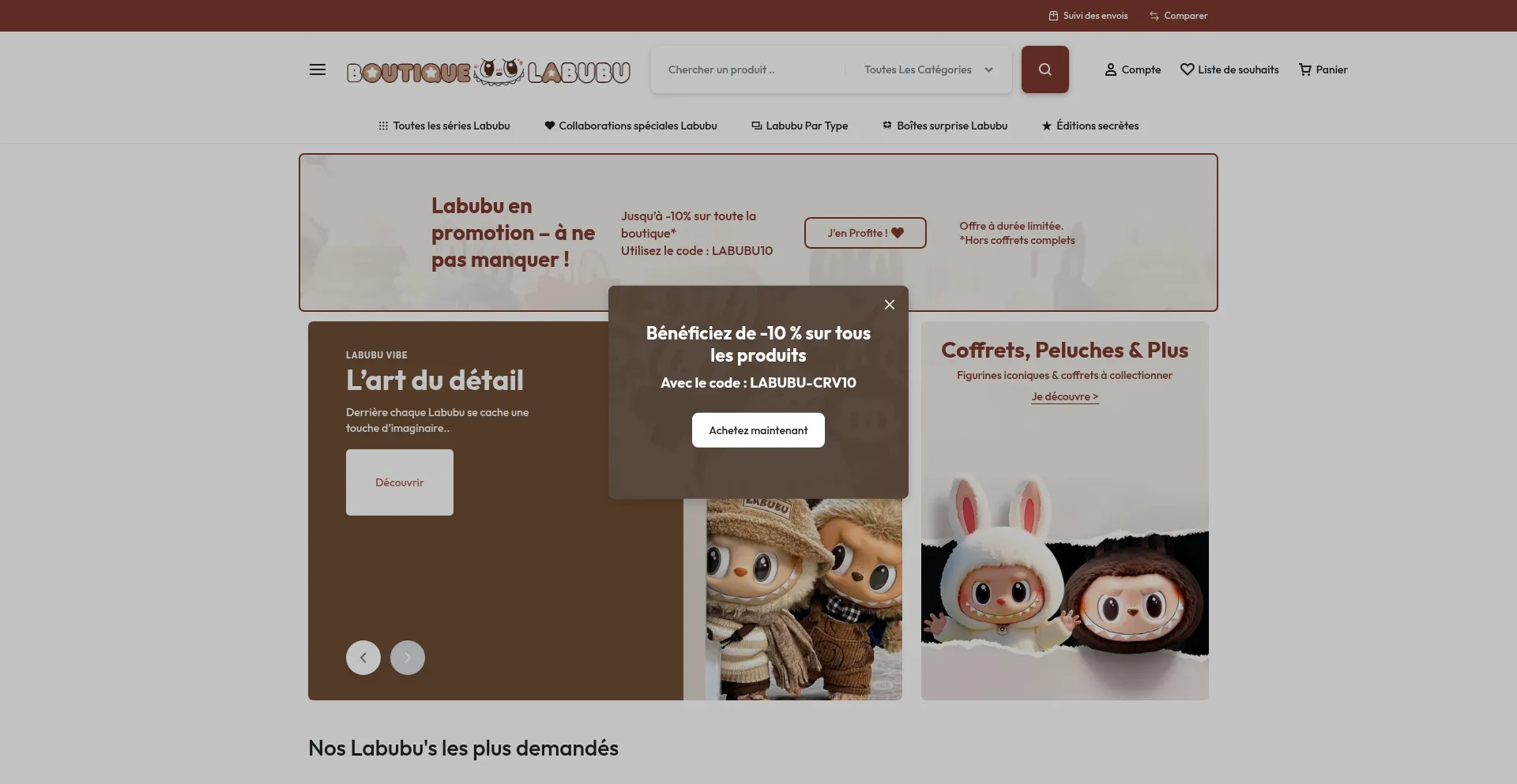 Boutiquelabubu.fr Screenshot