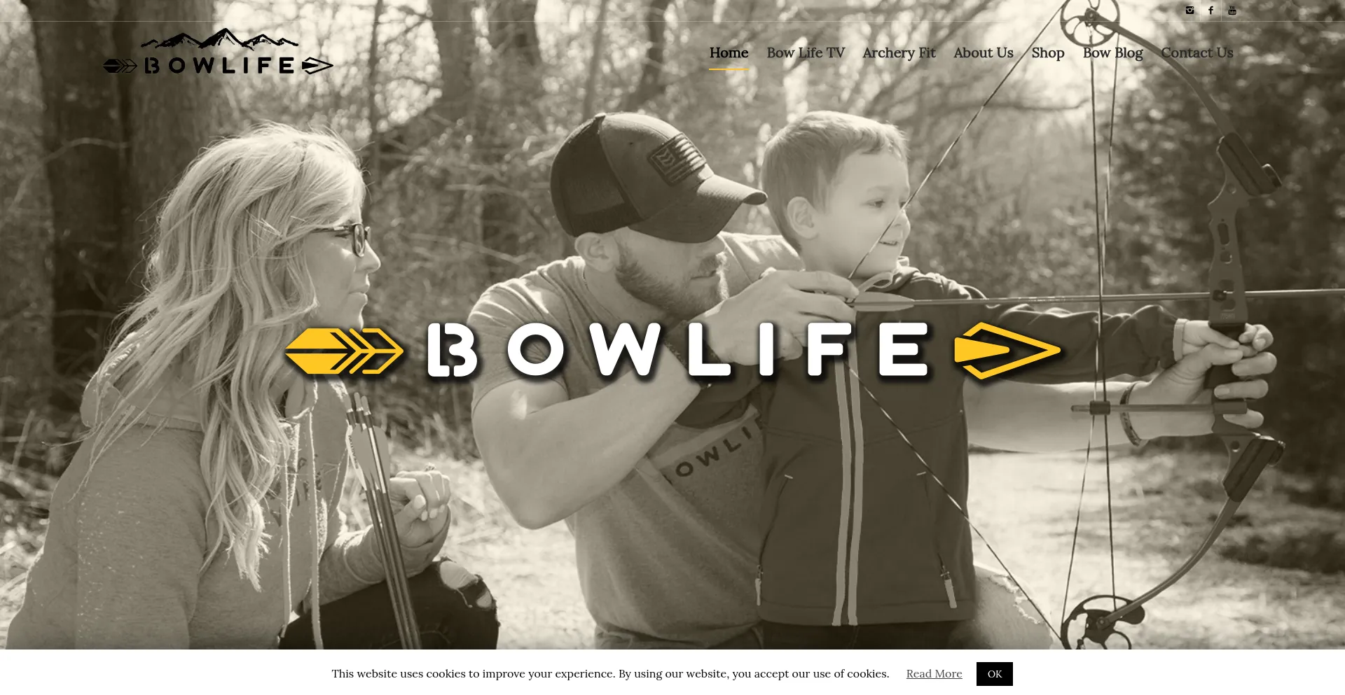 Website screenshot of Bowlife.com