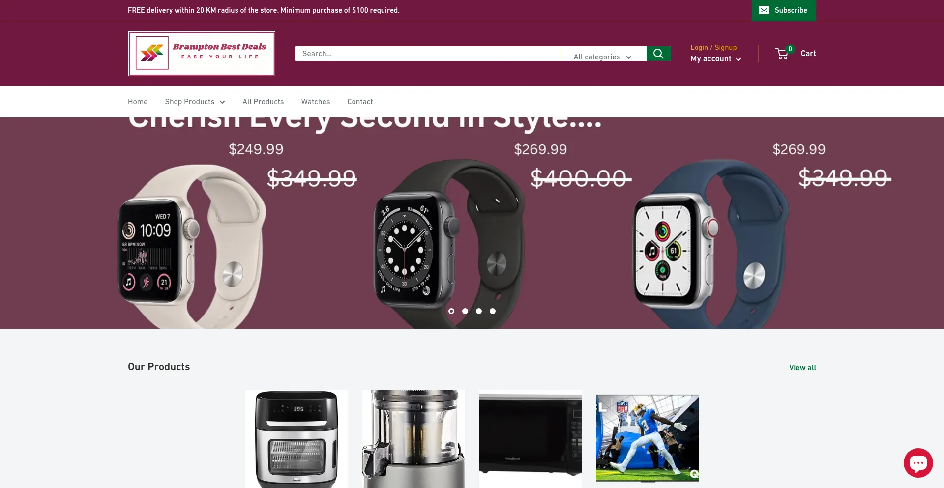 Website screenshot of Bramptonbestdeals.com