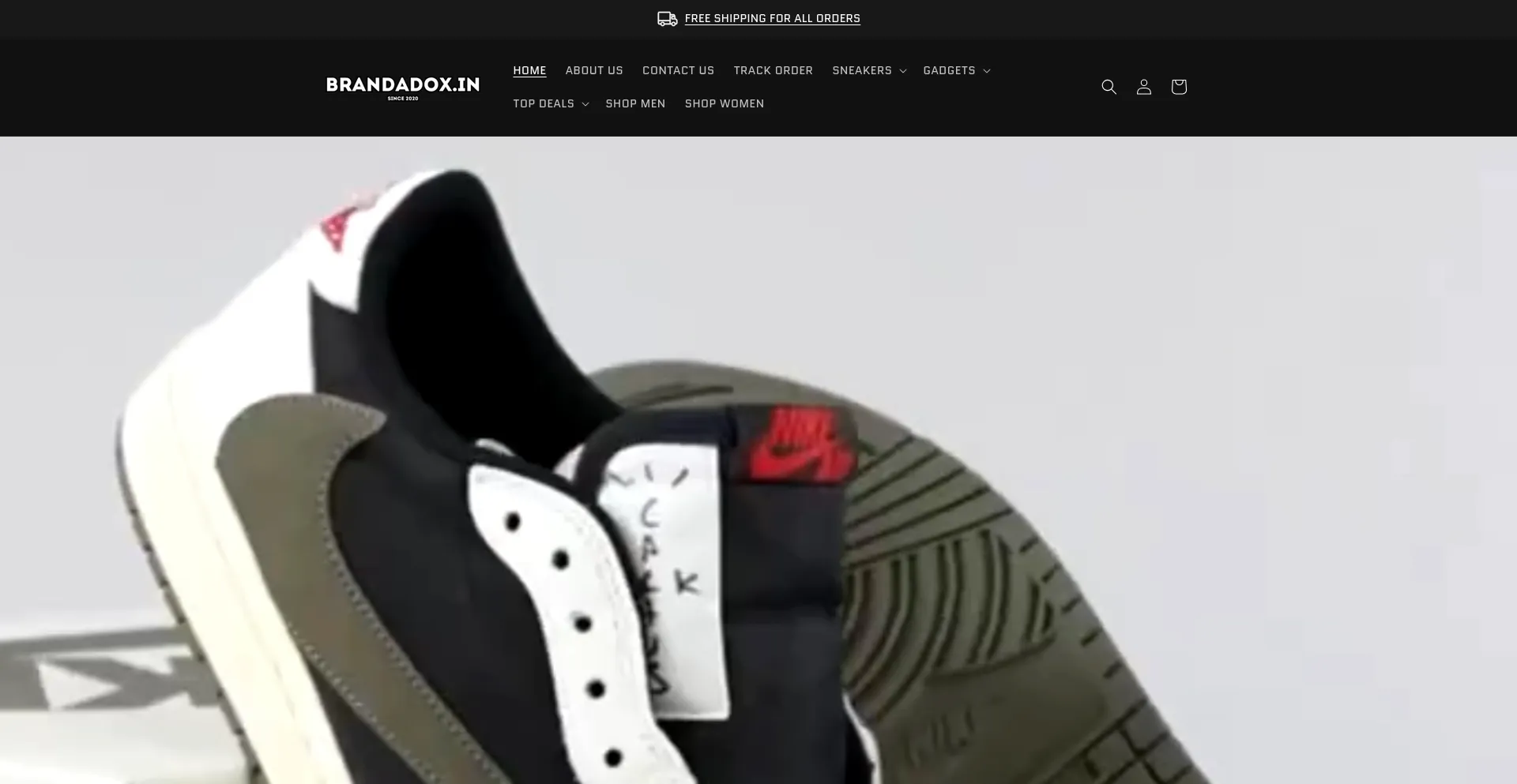 Website screenshot of Brandadox.in