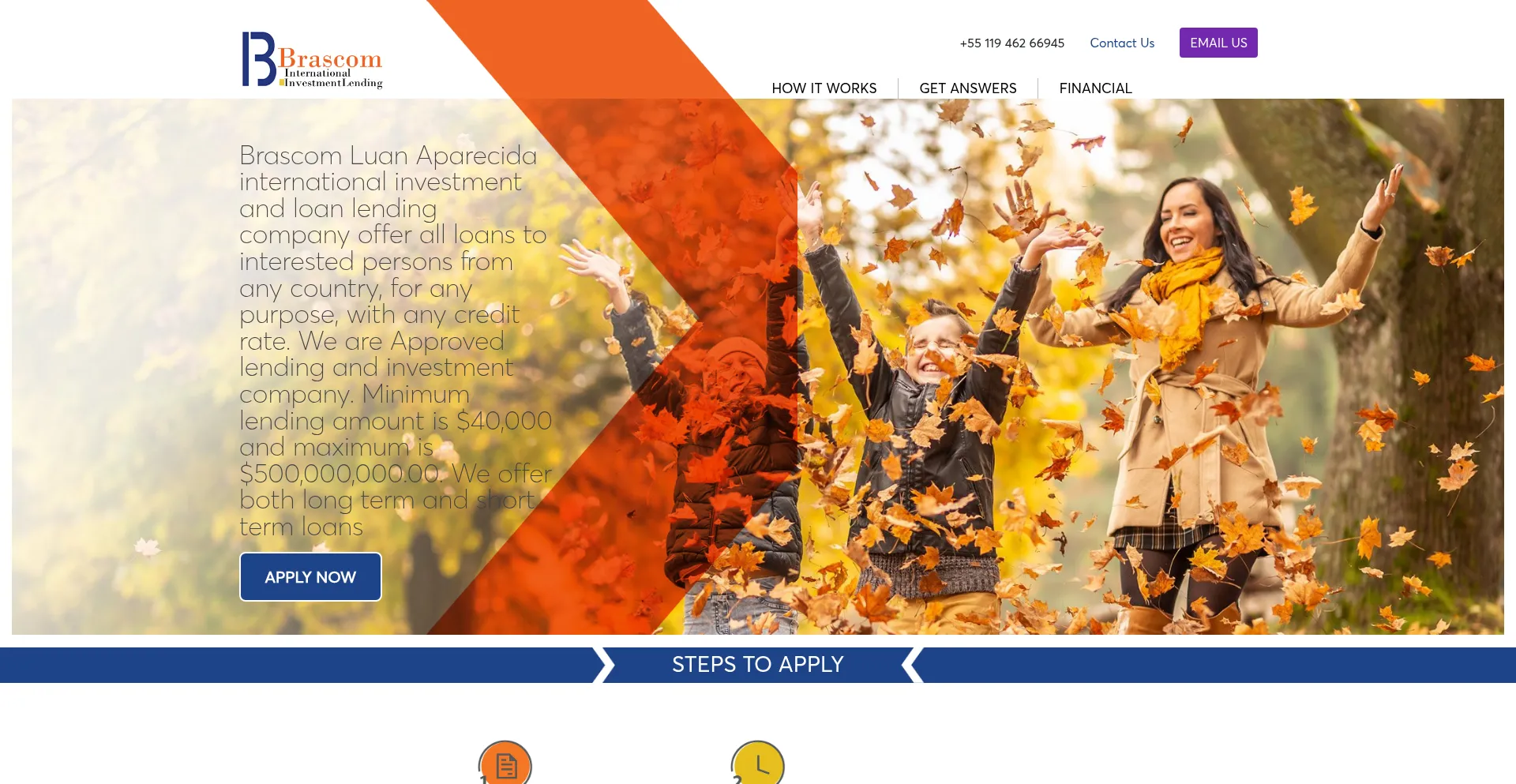 Website screenshot of Brascomluan.org
