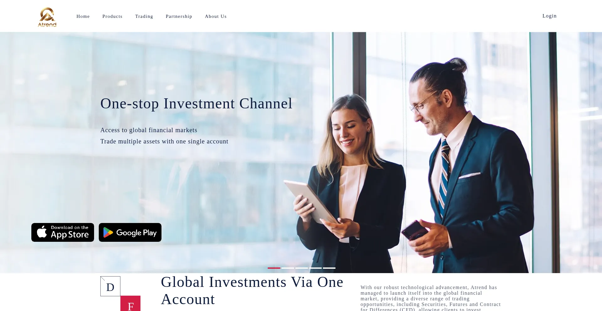 Website screenshot of Bratrend.com