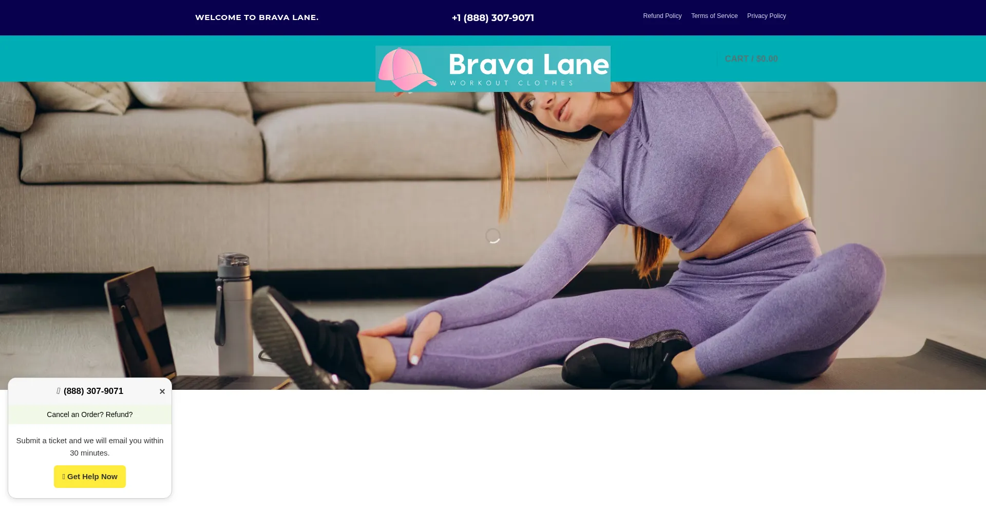 Website screenshot of Bravalane.com
