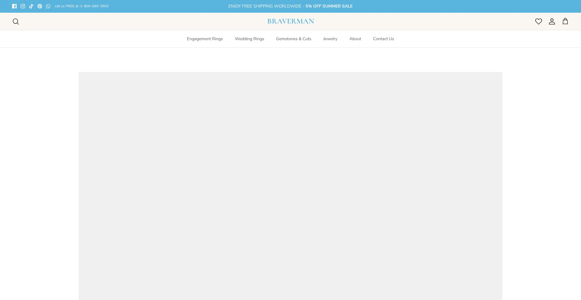 Website screenshot of Bravermanoren.com