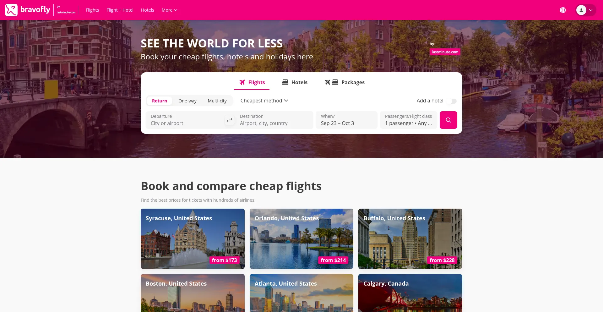 Bravofly.com Screenshot