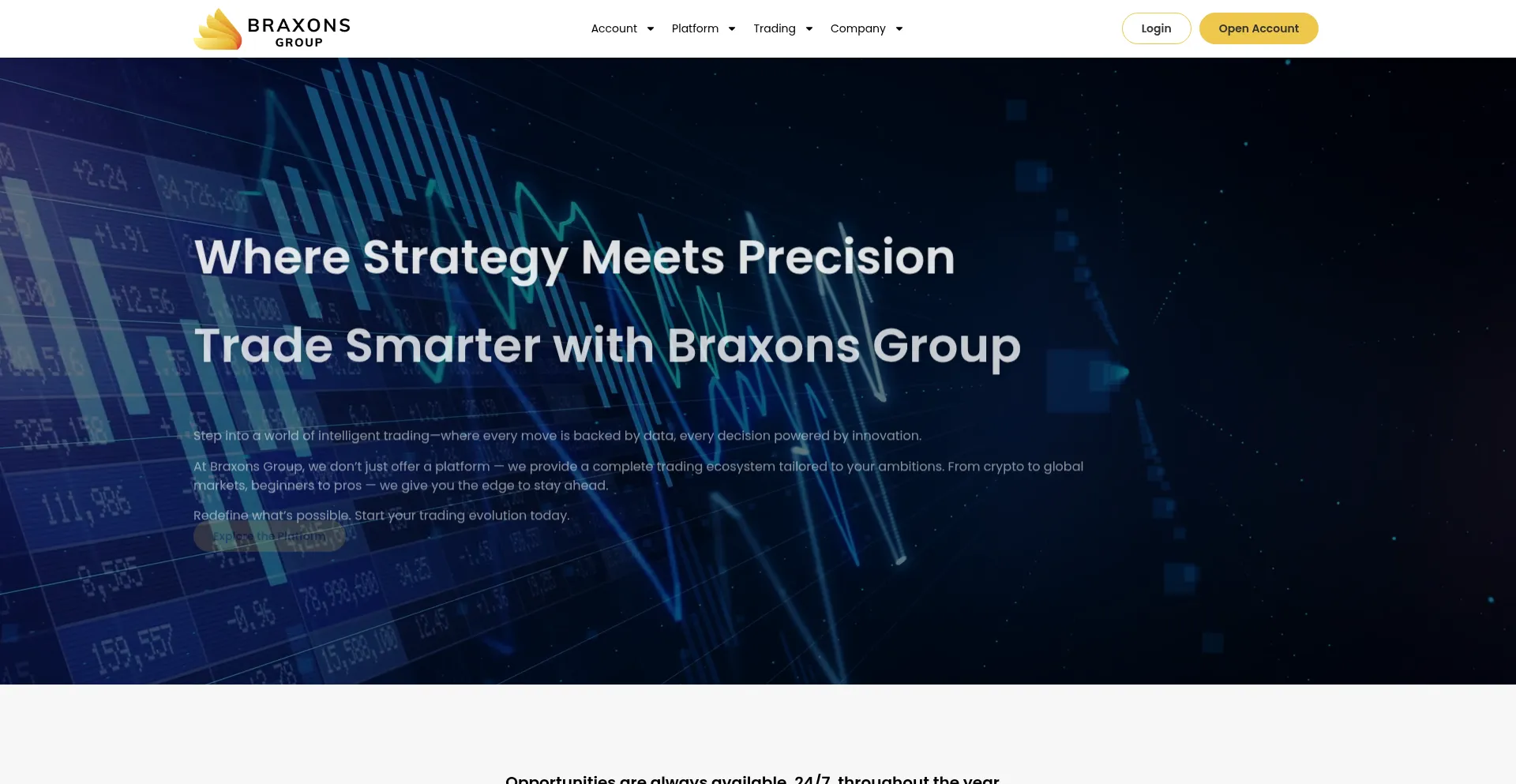 Website screenshot of Braxonsgroup.com
