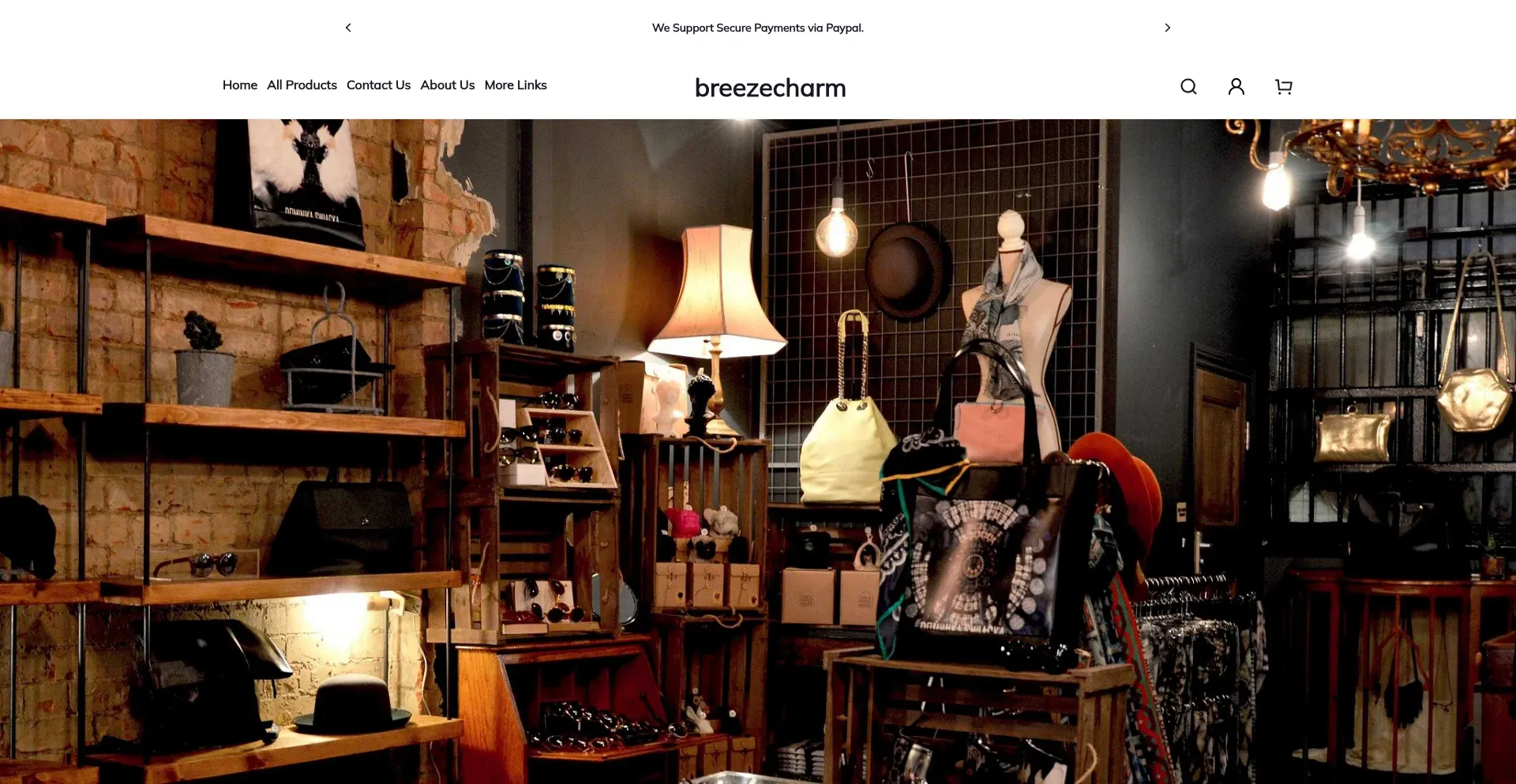 Website screenshot of Breezecharm.com