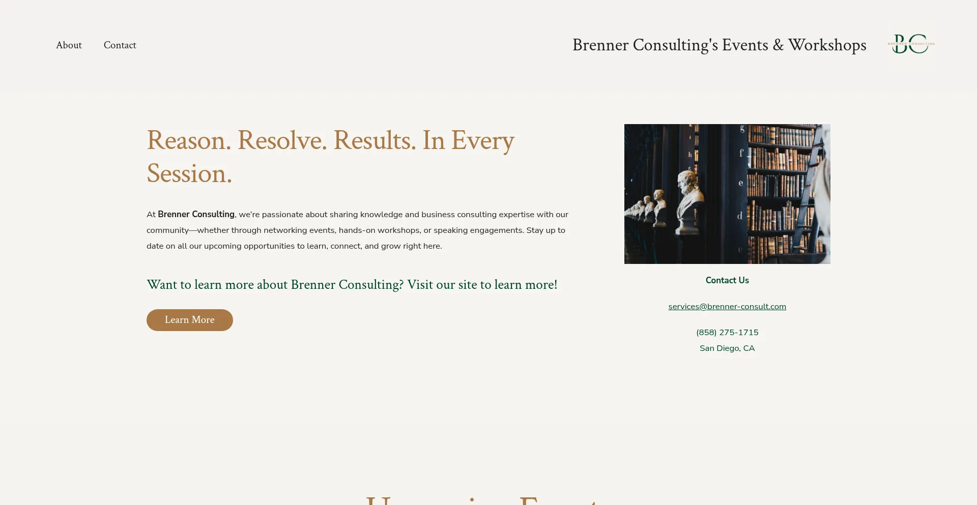 Website screenshot of Brenner-consult.org