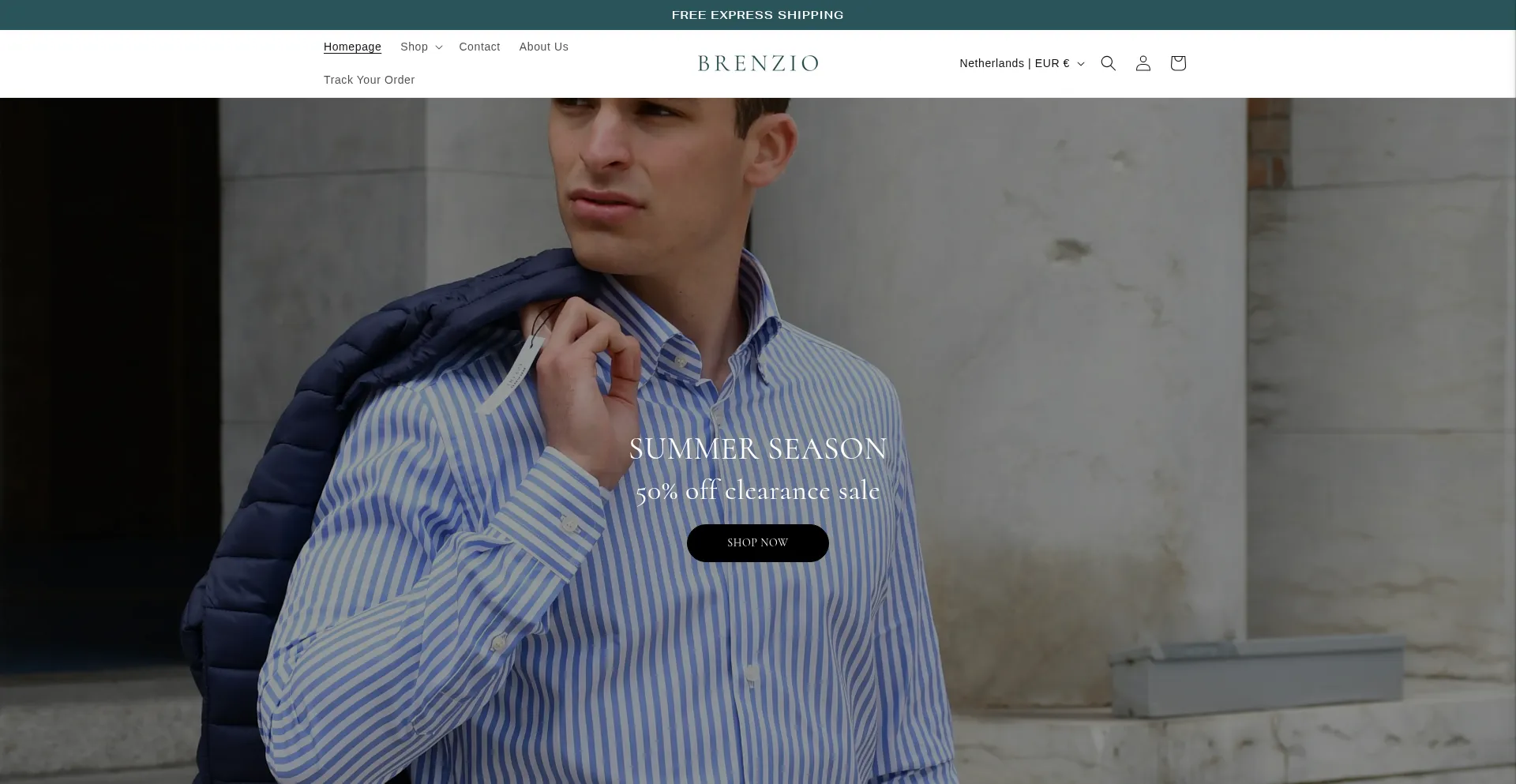 Website screenshot of Brenzio.com