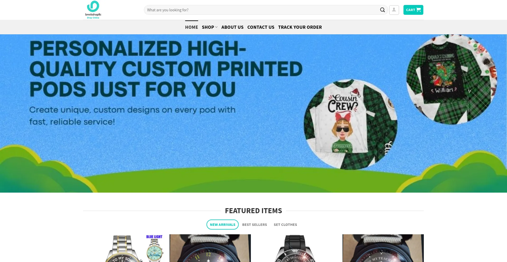 Website screenshot of Brettshopllc.us