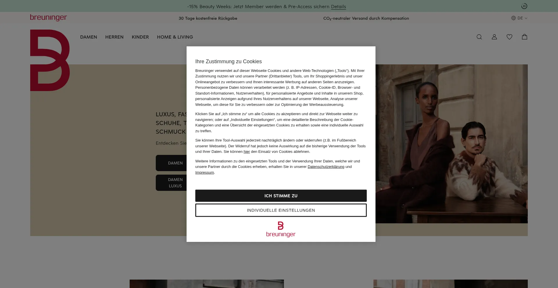 Breuninger.com Screenshot