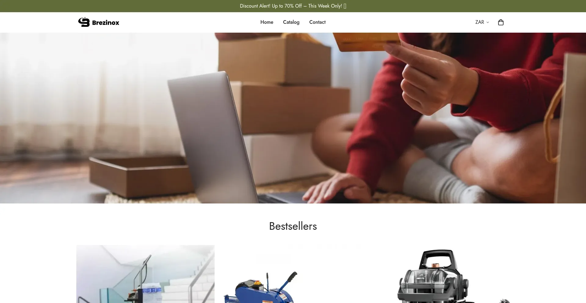 Website screenshot of Brezinox.com
