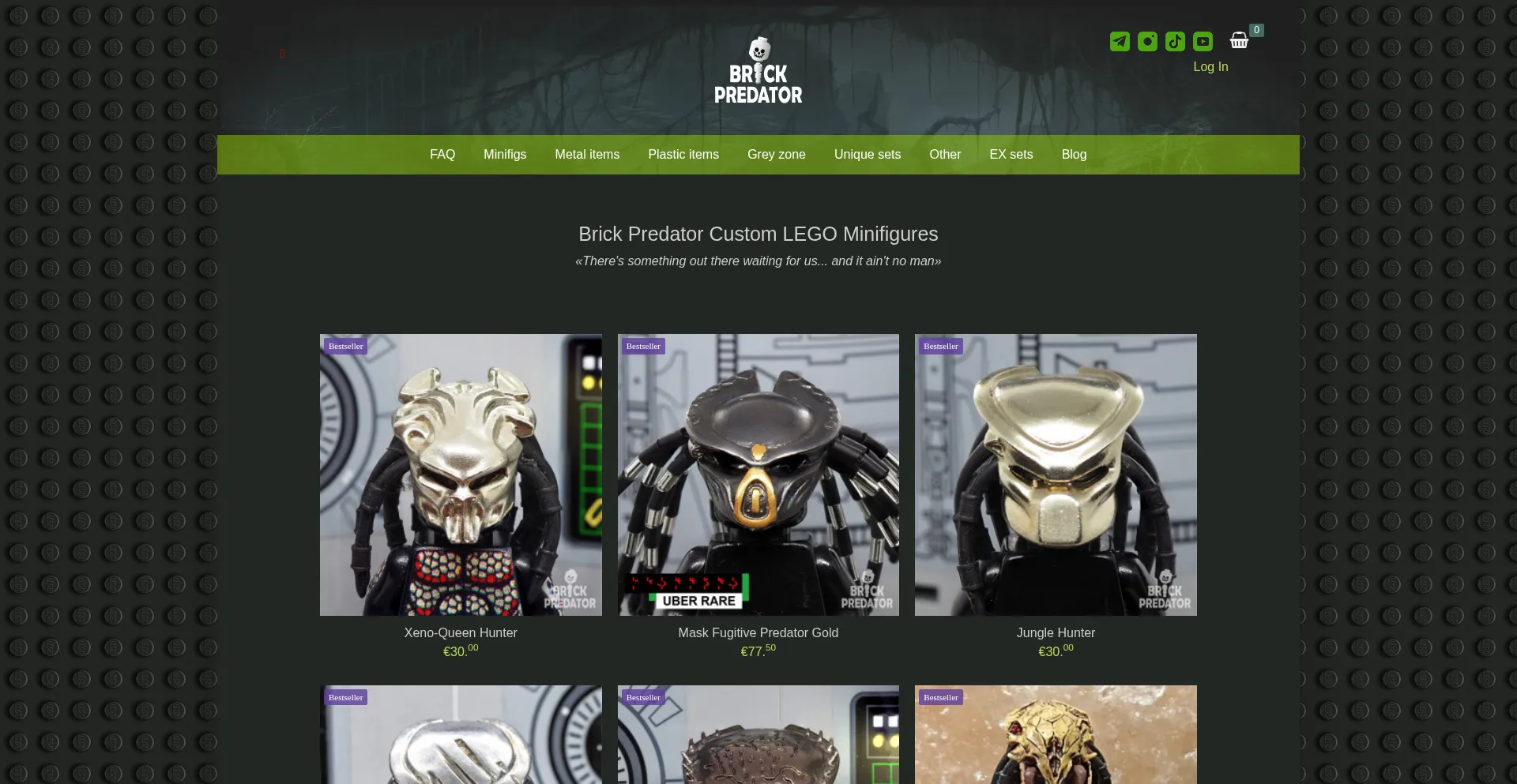 Website screenshot of Brickpredator.com