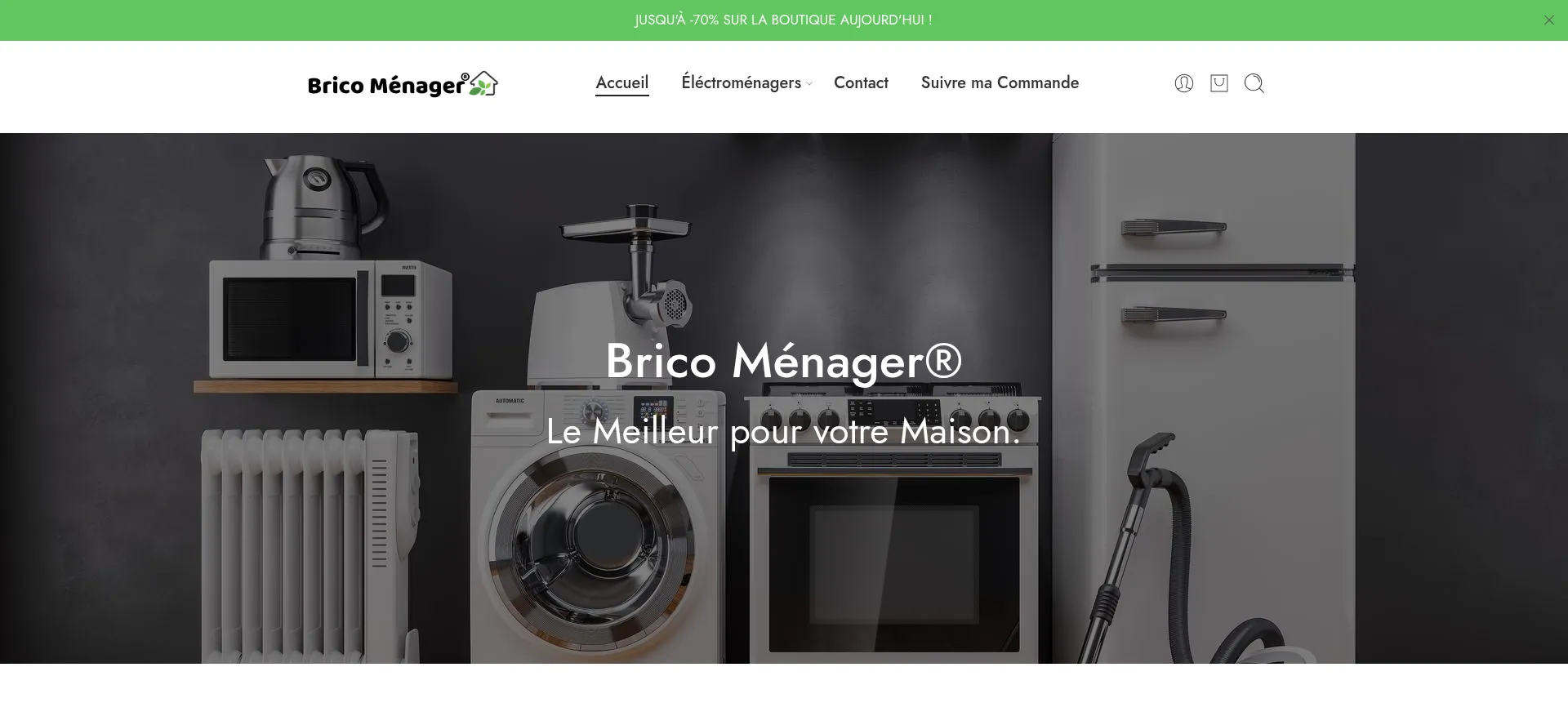 Website screenshot of Brico-menager-site.com