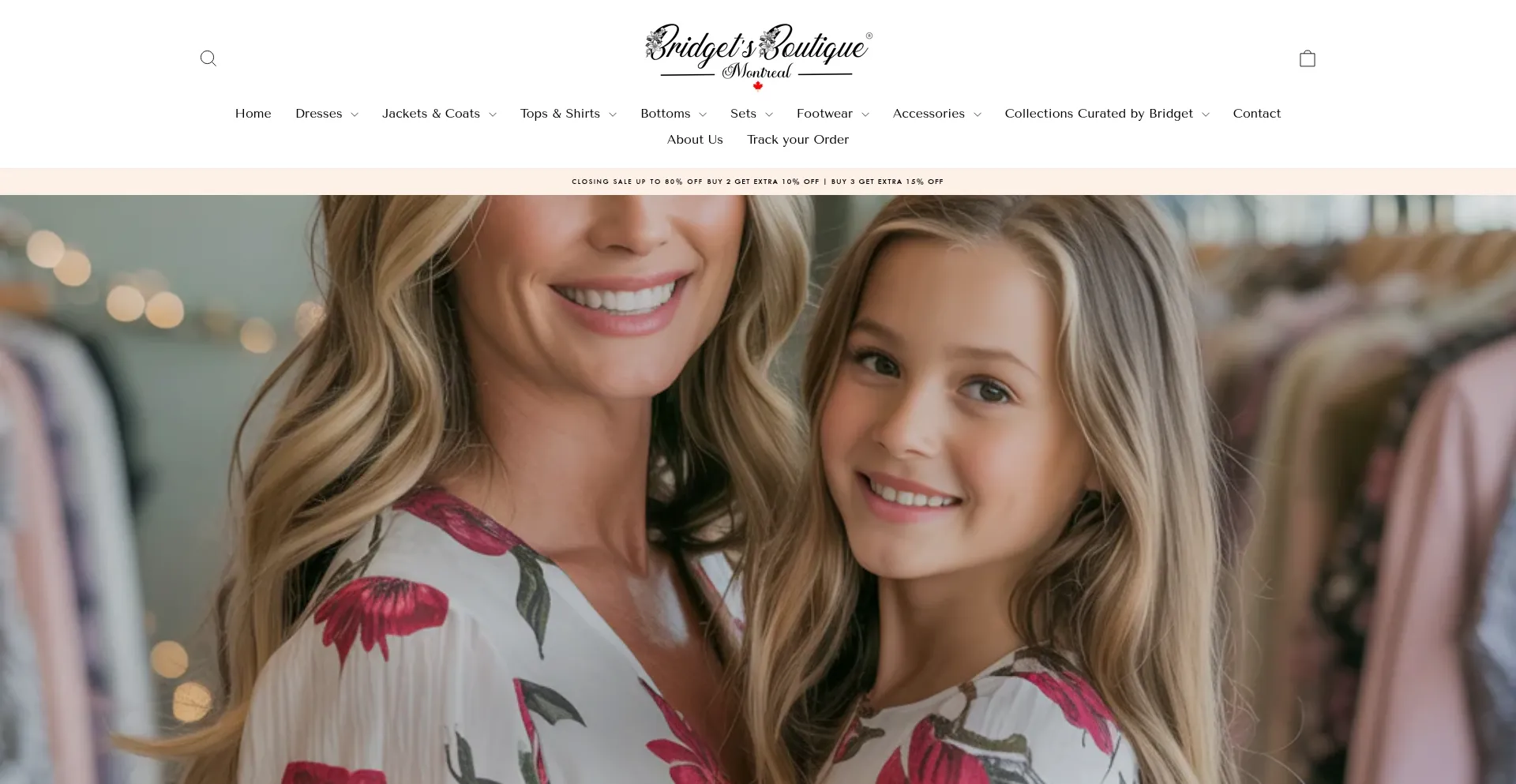 Website screenshot of Bridgetsboutique-montreal.com