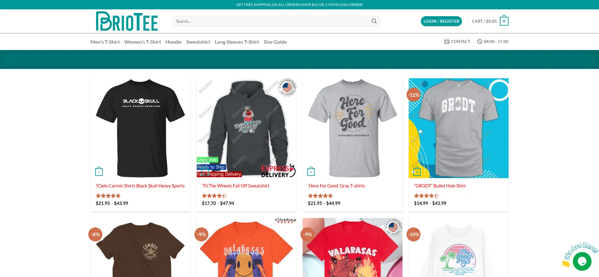 Website screenshot of Briotee.com