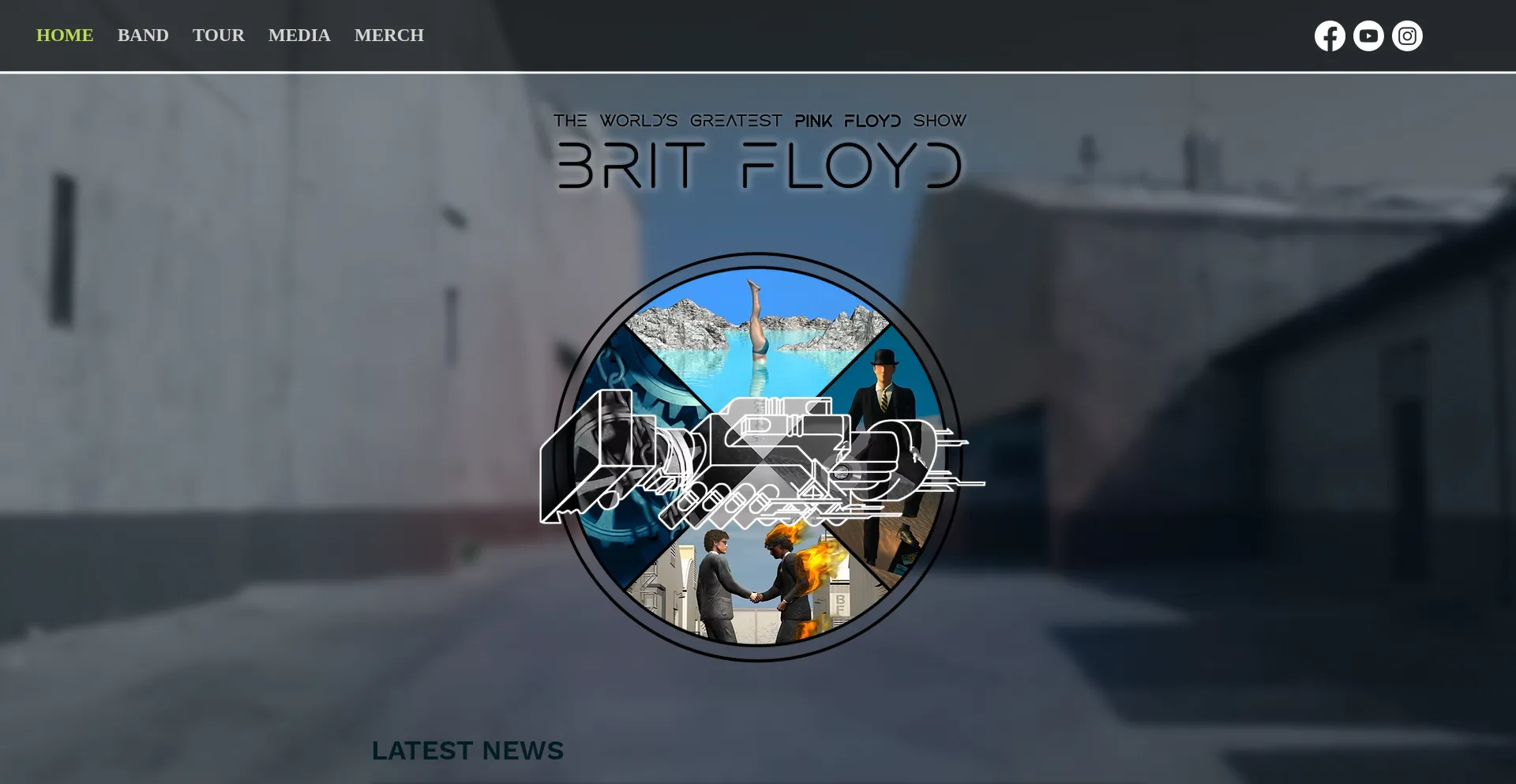 Website screenshot of Britfloyd.com