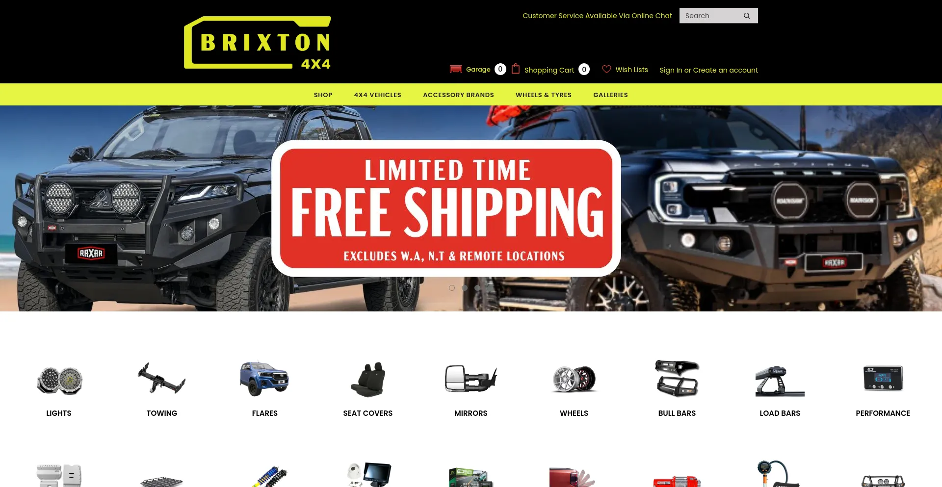 Website screenshot of Brixton4x4.com.au